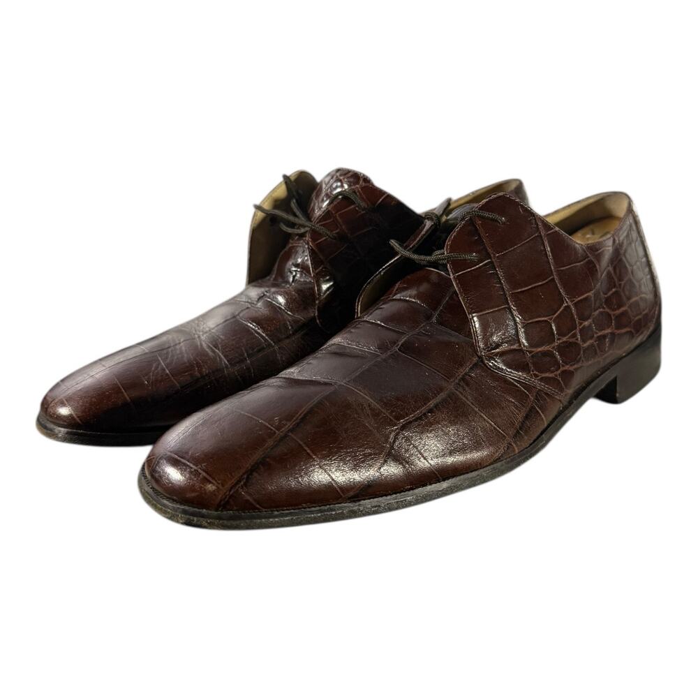 Florsheim Imperial Barletta Dress Shoes Men’s 11.5 D Brown Leather Alligator